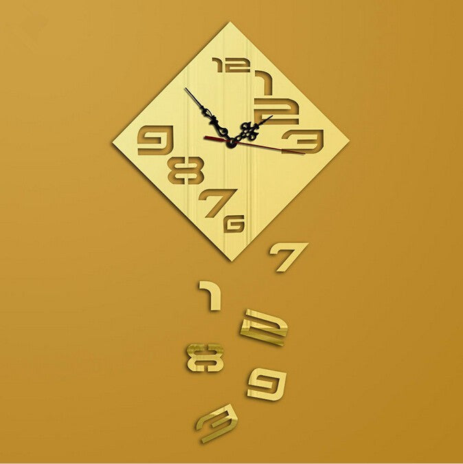 Creative Wall Clock Mirror 3D Stereo Clock