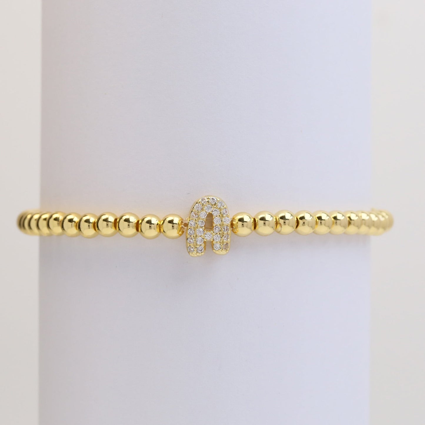 Brass Micro-inlaid Bubble Balloon Diy26 English Letters Beaded Bracelet