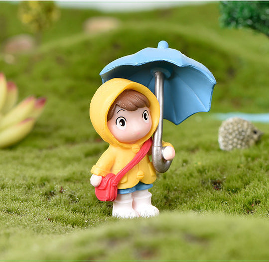 Umbrella Girl Micro Landscape Gardening Landscaping Accessories