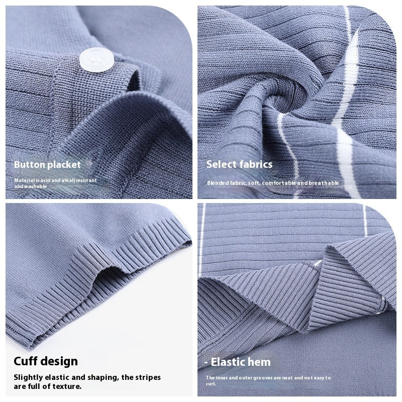 Ice Silk Short Sleeve High-grade Business Style