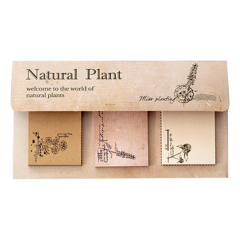 60 Pieces Of Retro Plant Invitation Note Paper Hand Account Decoration