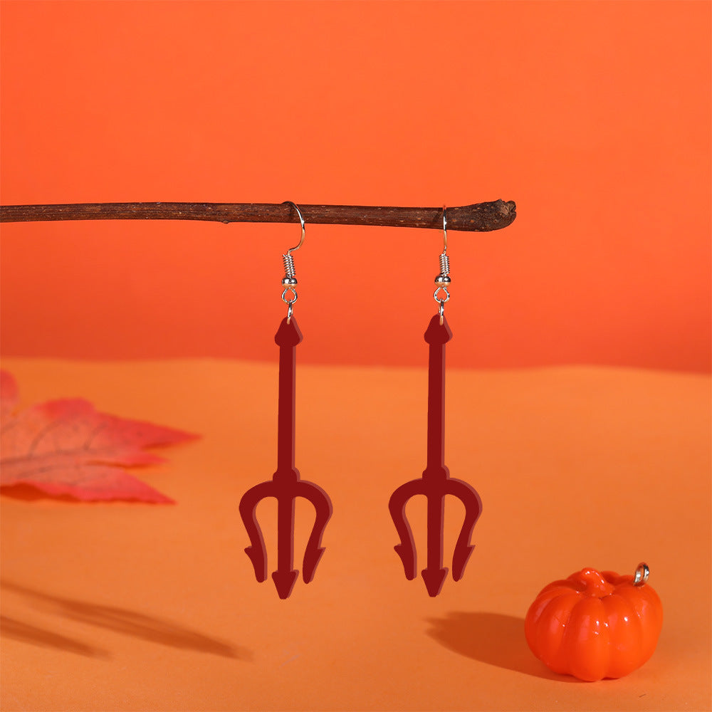 Environmental Acrylic Earrings Halloween Red Love