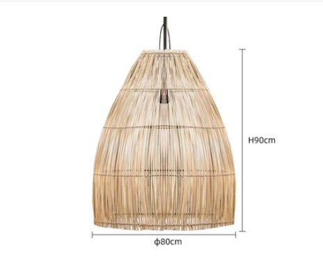 Art Japanese Zen Rattan Chandelier
