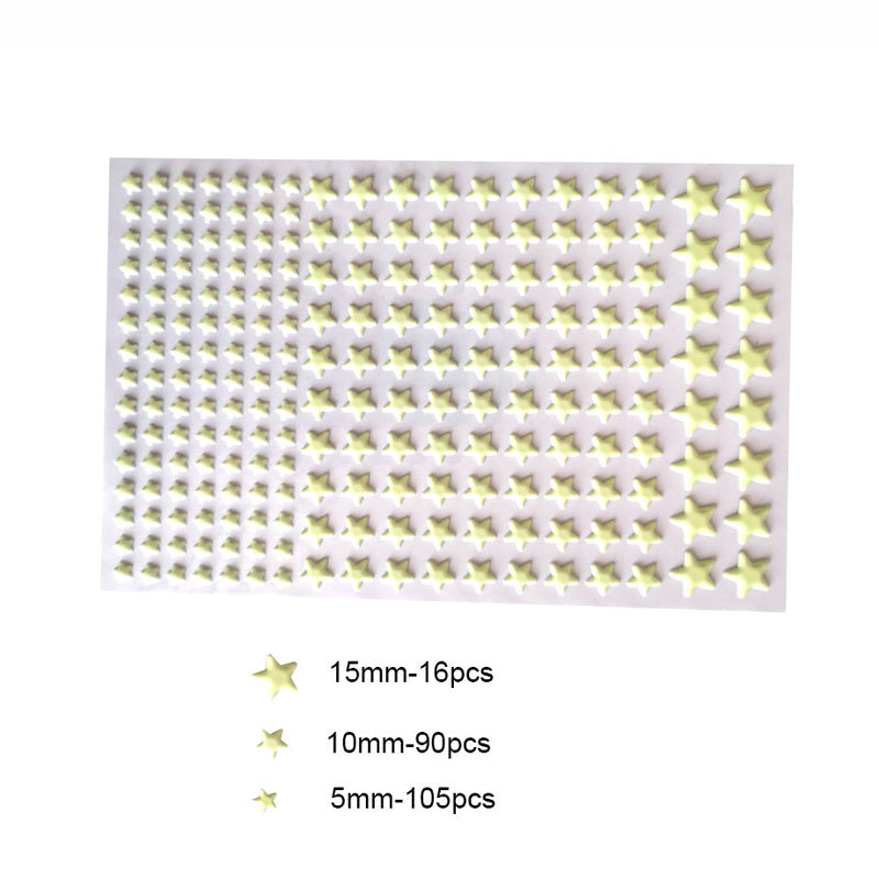 3D Bubble Stars Dots Luminous Wall Sticker
