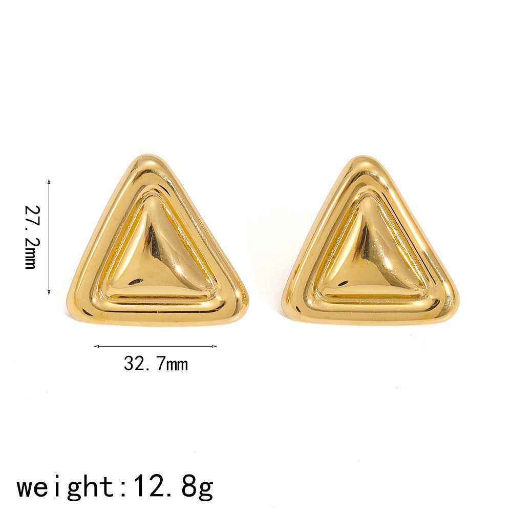 Triangle Earrings Women's Fashion Stainless Steel
