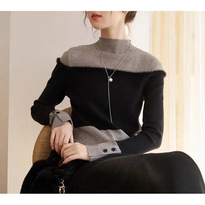 Women's Fake Two Pieces Sweaters Knitwear