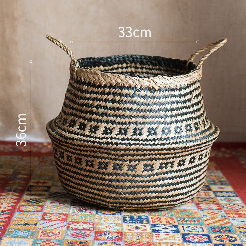 Straw storage basket, storage basket can be folded