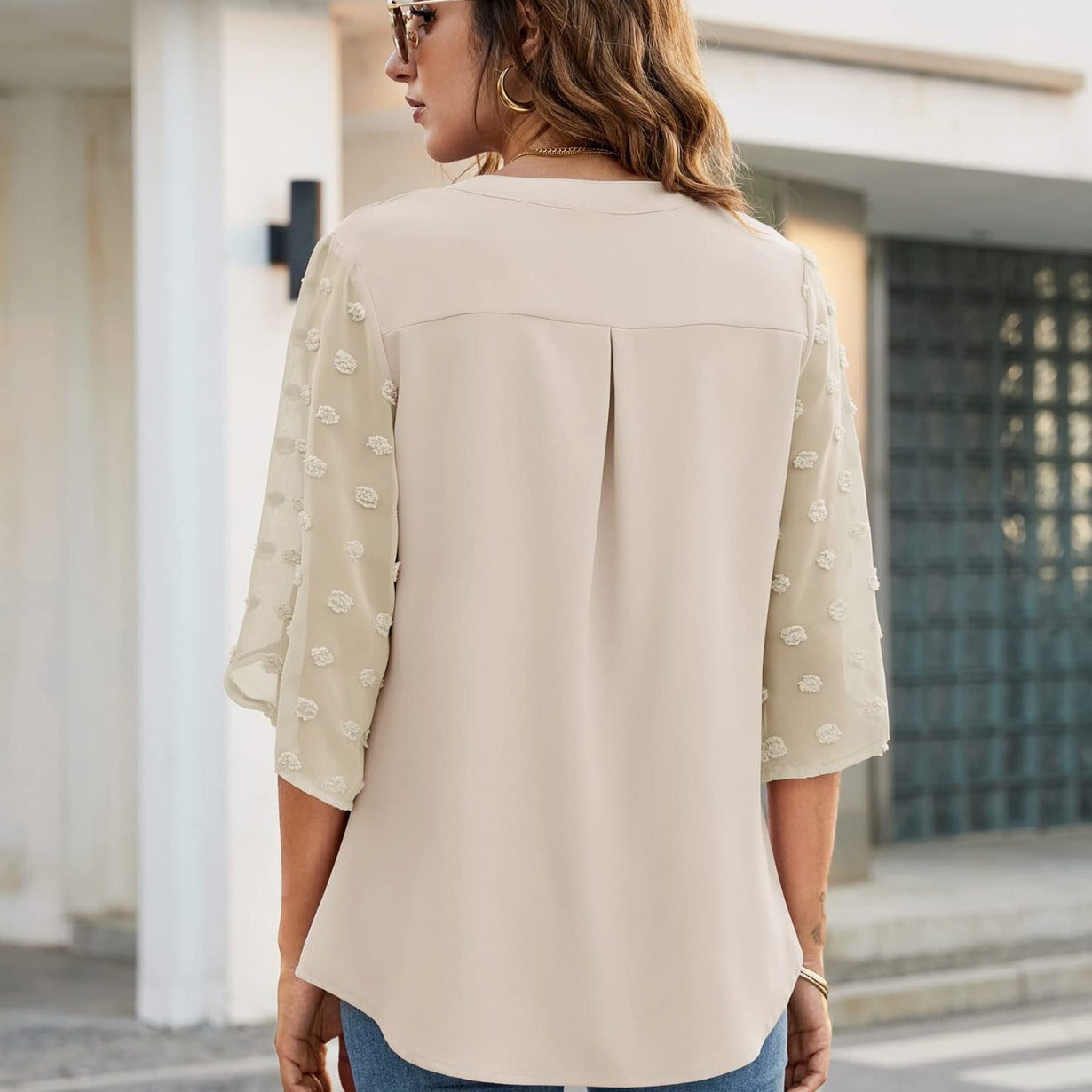 Casual Loose V-neck Shirt Top