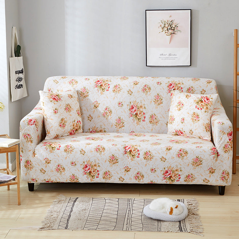 Printed stretch sofa cover