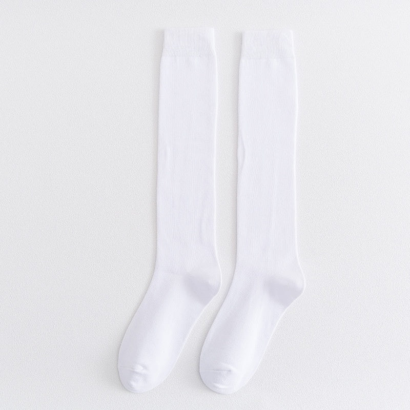 Black Long Socks Knee-length Sweat-absorbent Breathable