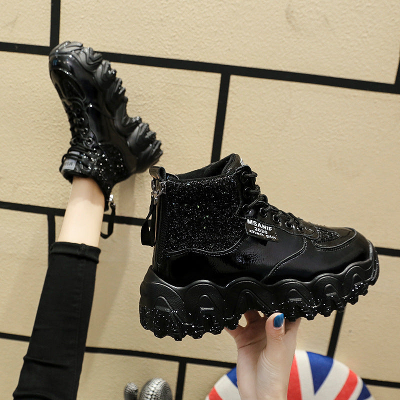 Big wavy snowflake daddy shoes