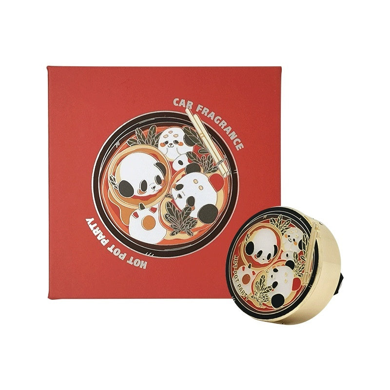 Panda Hot Pot Car Fragrance Outlet Perfume Decoration