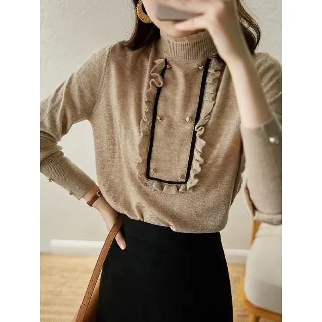 Women's Half Turtleneck Knitted Bottoming Shirt