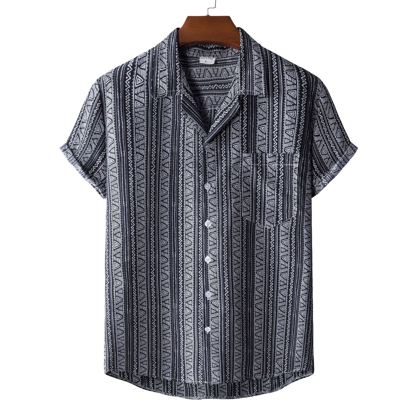 Printed Short-sleeved Shirt For Men