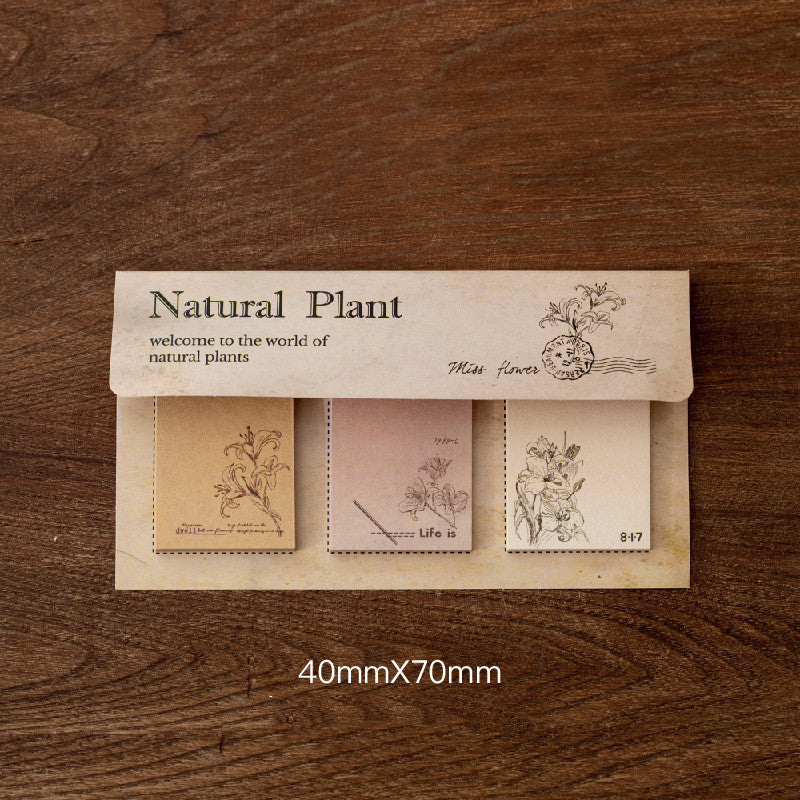 60 Pieces Of Retro Plant Invitation Note Paper Hand Account Decoration