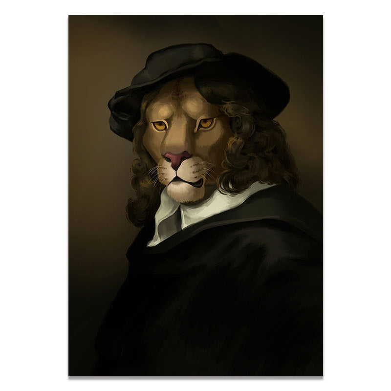 Printed Canvas Painting For Home Decor Creative Elephant Lion Or Zebra