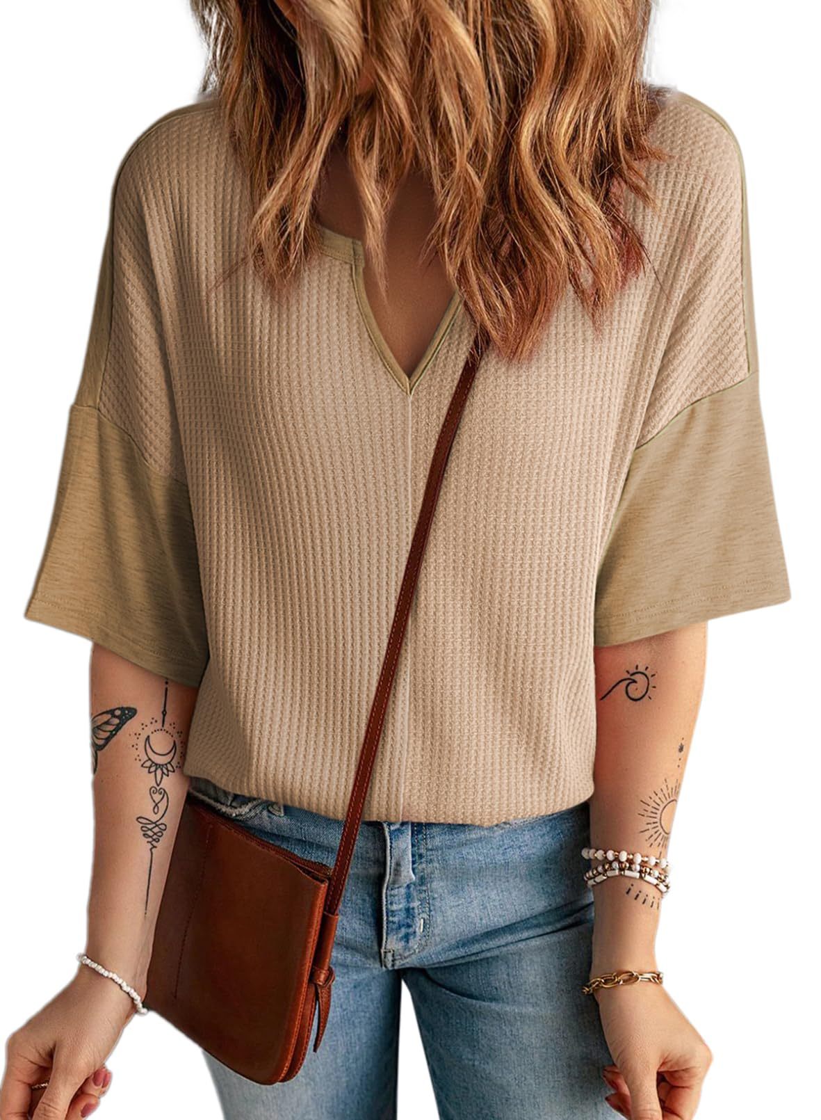 Women's Summer Top Half Sleeve Fluffy Shirt