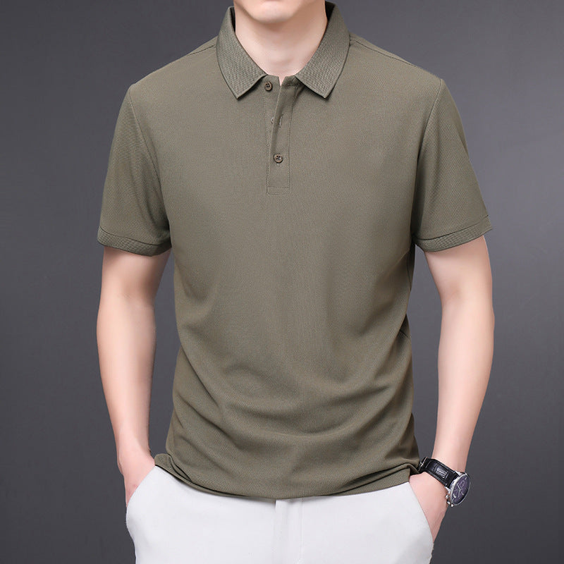 Men's Lapel Short Sleeve Business Half Sleeve