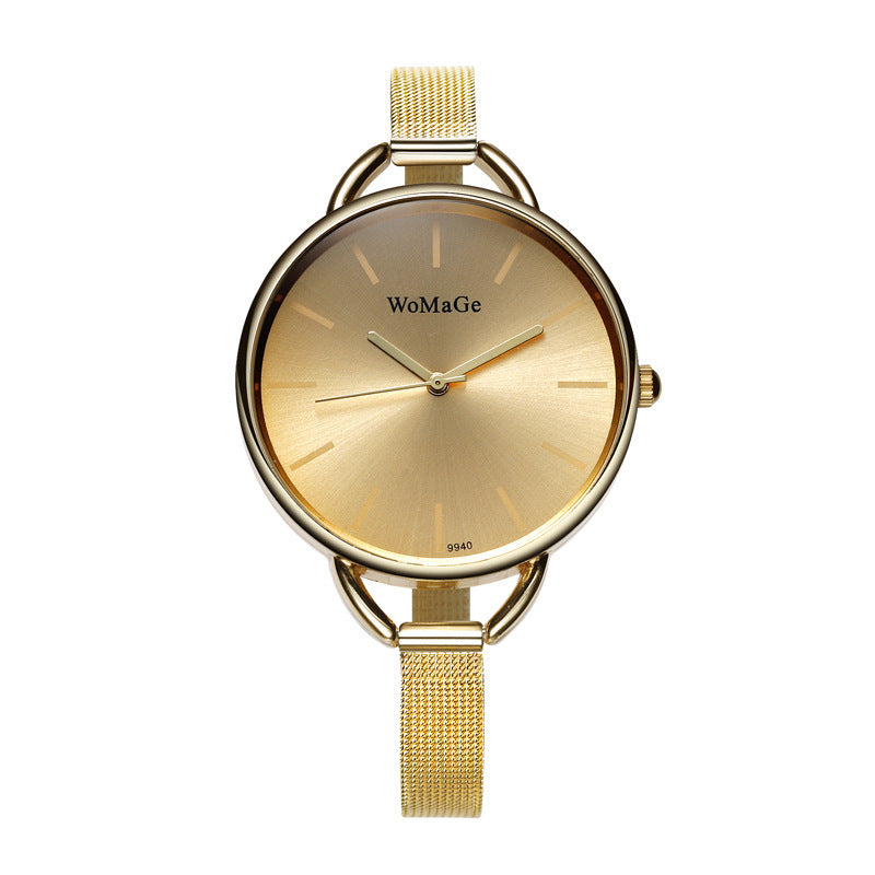Women's Mesh Strap Watch With Large Dial