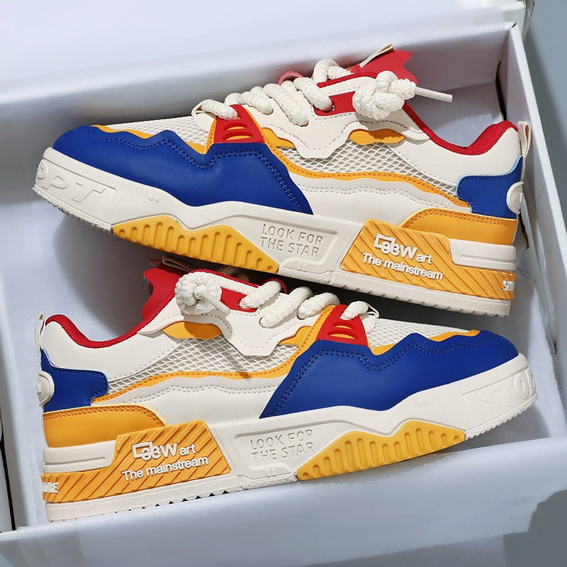 Men's Four Seasons Fashionable All-match Soft Bottom White Shoes