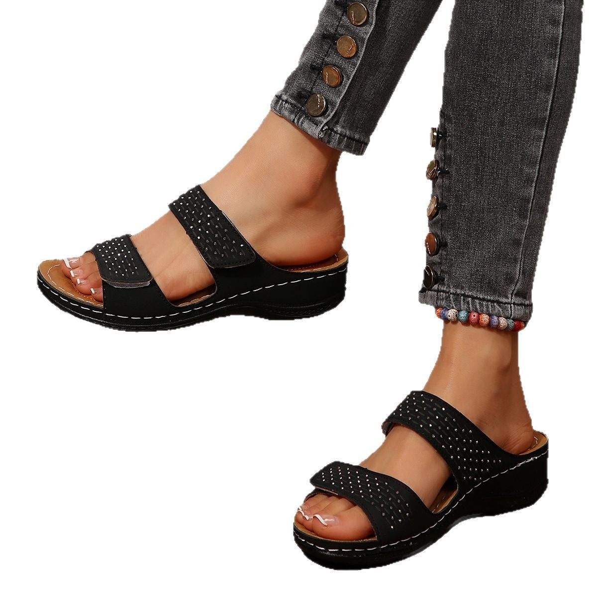 Plus Size Hollow-out Platform Sandals Women's Lightweight Beach