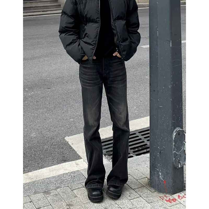 American High Street Retro Black Straight Skinny Jeans For Men