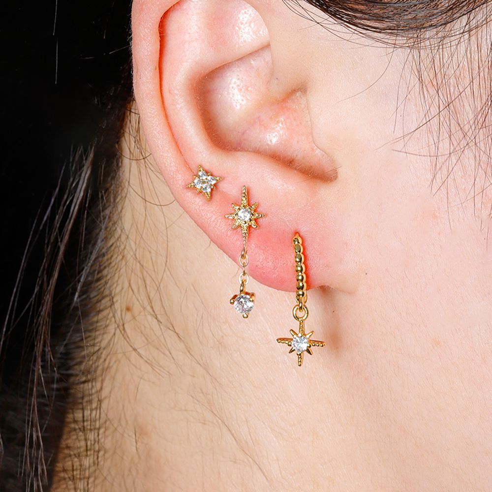 Fashion Tassel Earrings Micro Inlaid Zircon