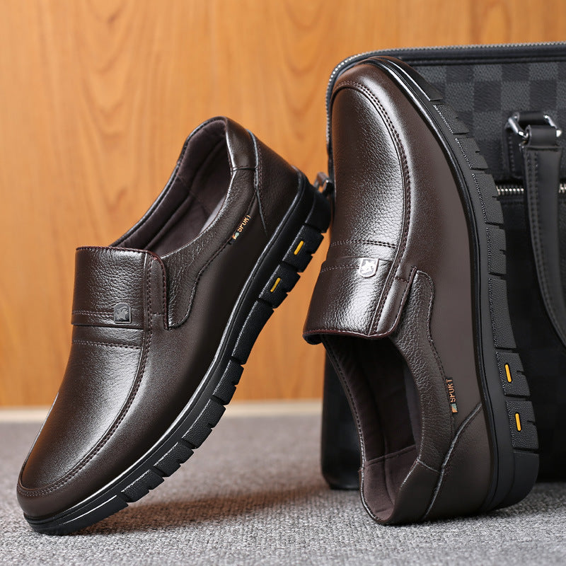 Men's Casual Leather Shoes Soft Bottom