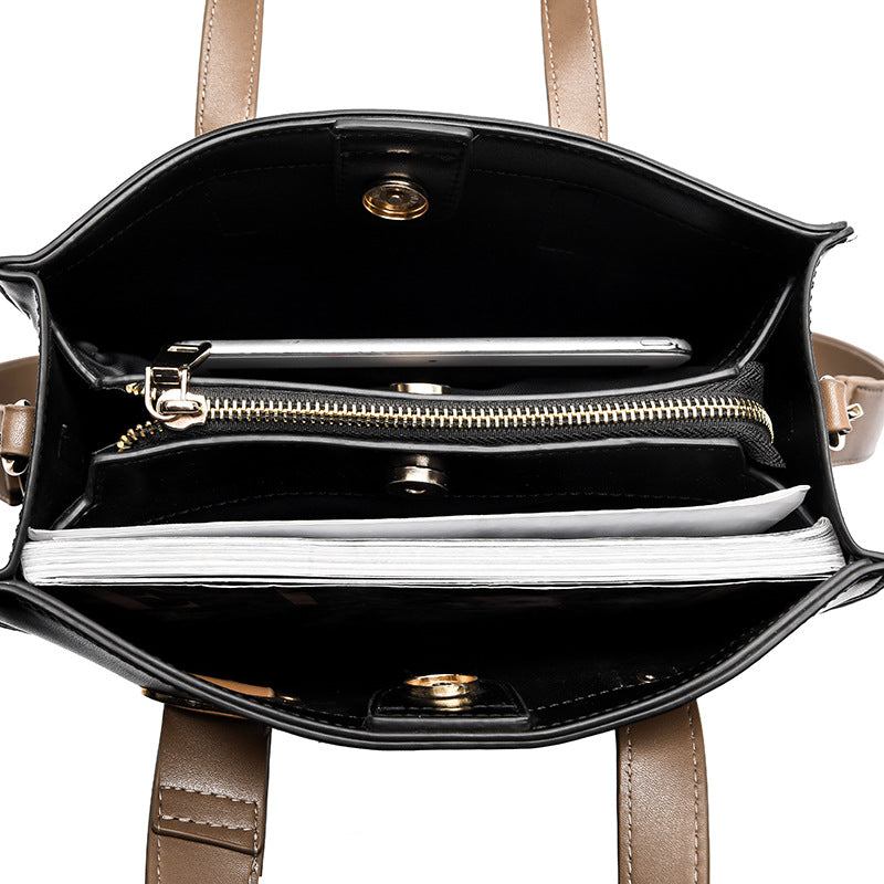 Casual Simple Portable Texture Wide Shoulder Strap Shoulder Bag