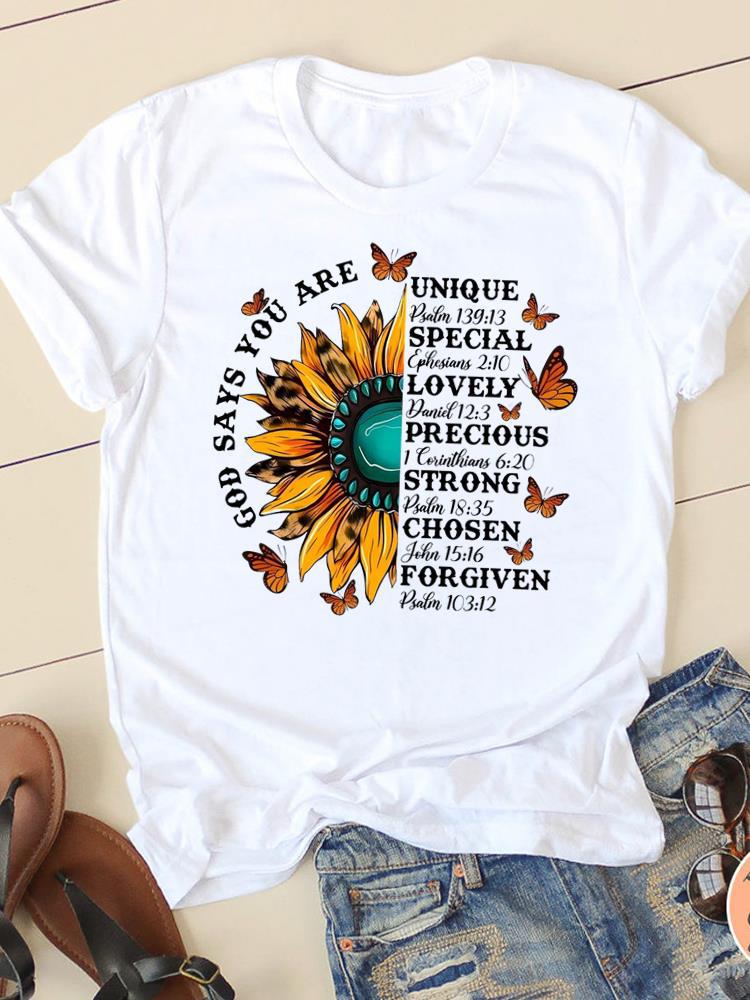 Letter Style Cute Sweet Short Sleeve Fashion Women Print