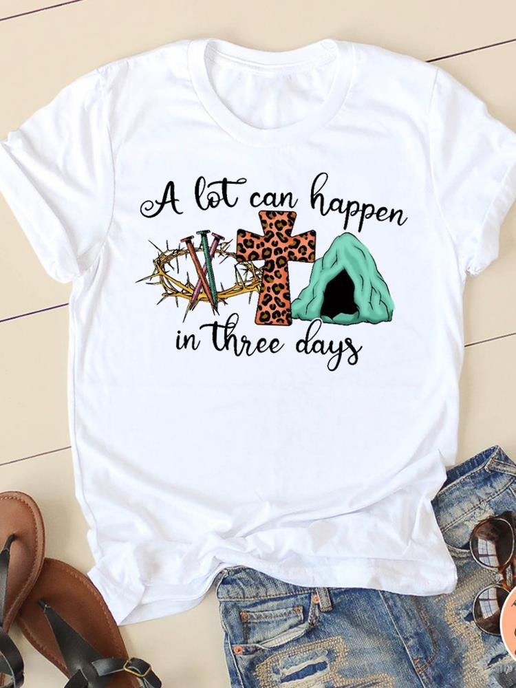 Letter Style Cute Sweet Short Sleeve Fashion Women Print