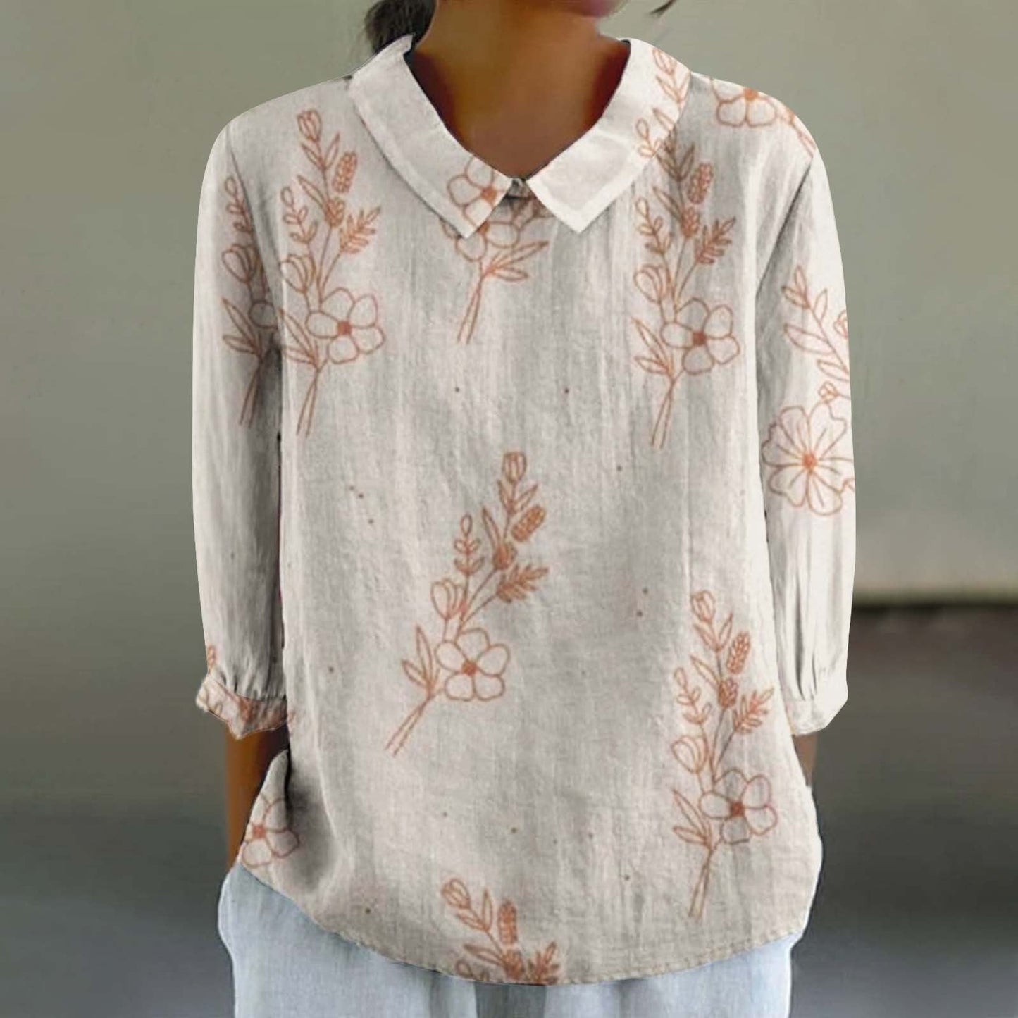 Women's Fashionable Retro Chinese Style Floral Print Shirt