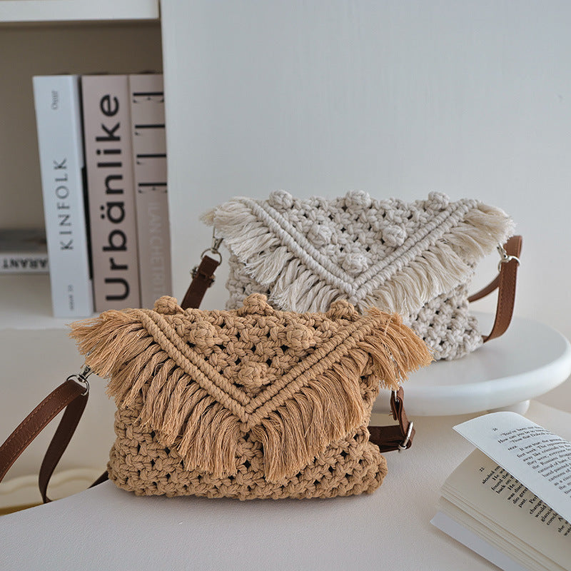 Doudou Crossbody Cotton Thread Woven Bag Women