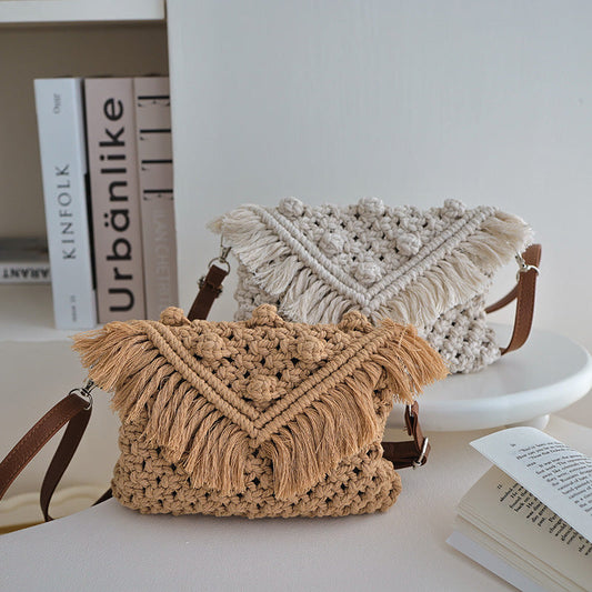 Doudou Crossbody Cotton Thread Woven Bag Women