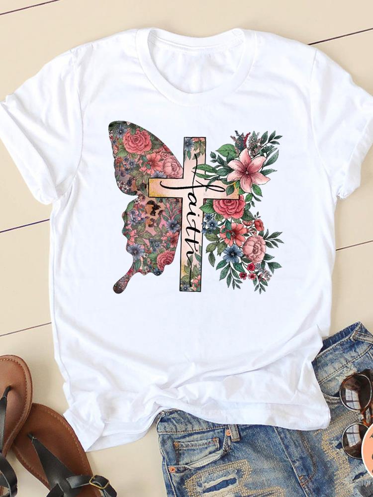 Letter Style Cute Sweet Short Sleeve Fashion Women Print