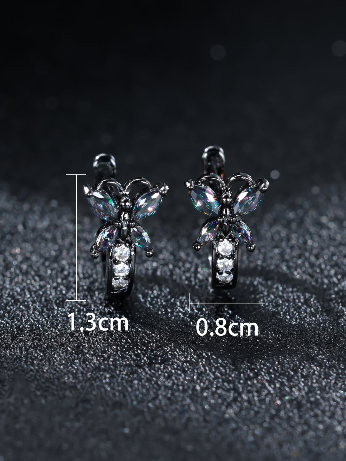 Crystal Bow Zircon White Gold Plated Simple Personalized All-match