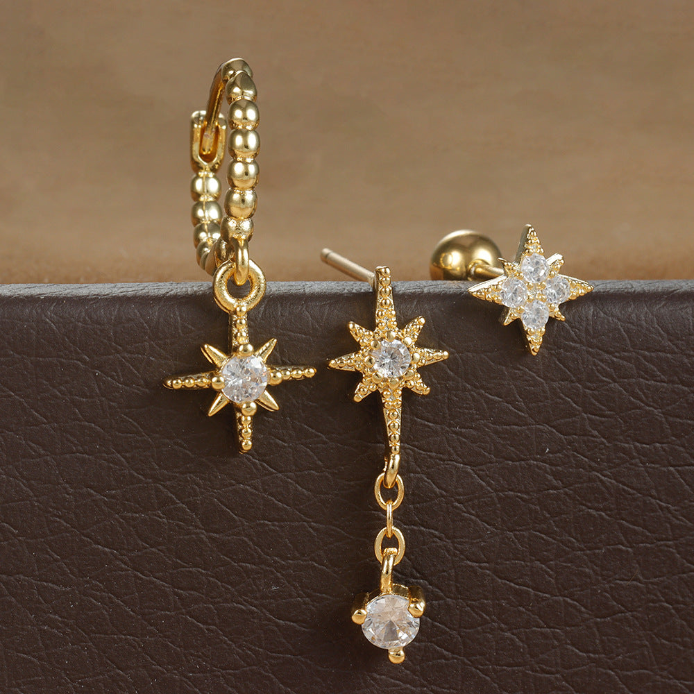 Fashion Tassel Earrings Micro Inlaid Zircon