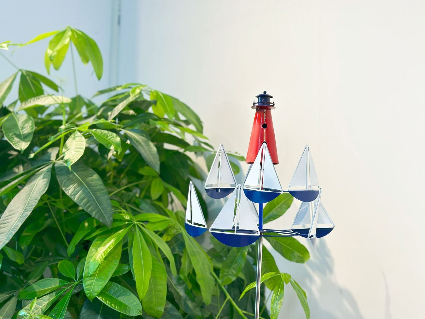 Outdoor Sailboat Windmill Unique Shape Garden Decoration