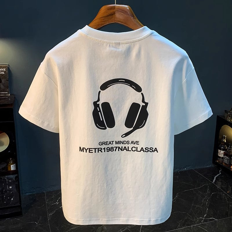 100 Cotton Coat Summer Men's Printed T-shirt