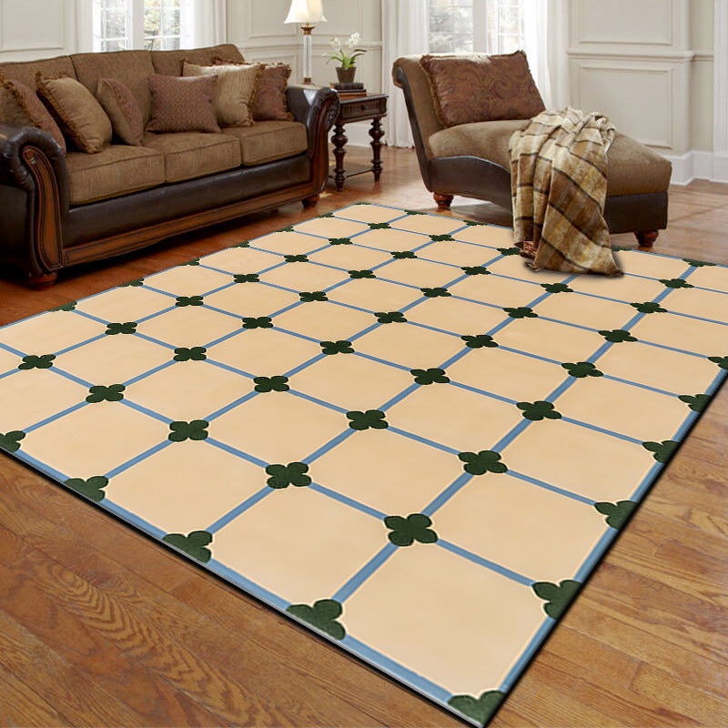 Retro Living Room Carpet Easy-care Wear-resistant Floor Mat