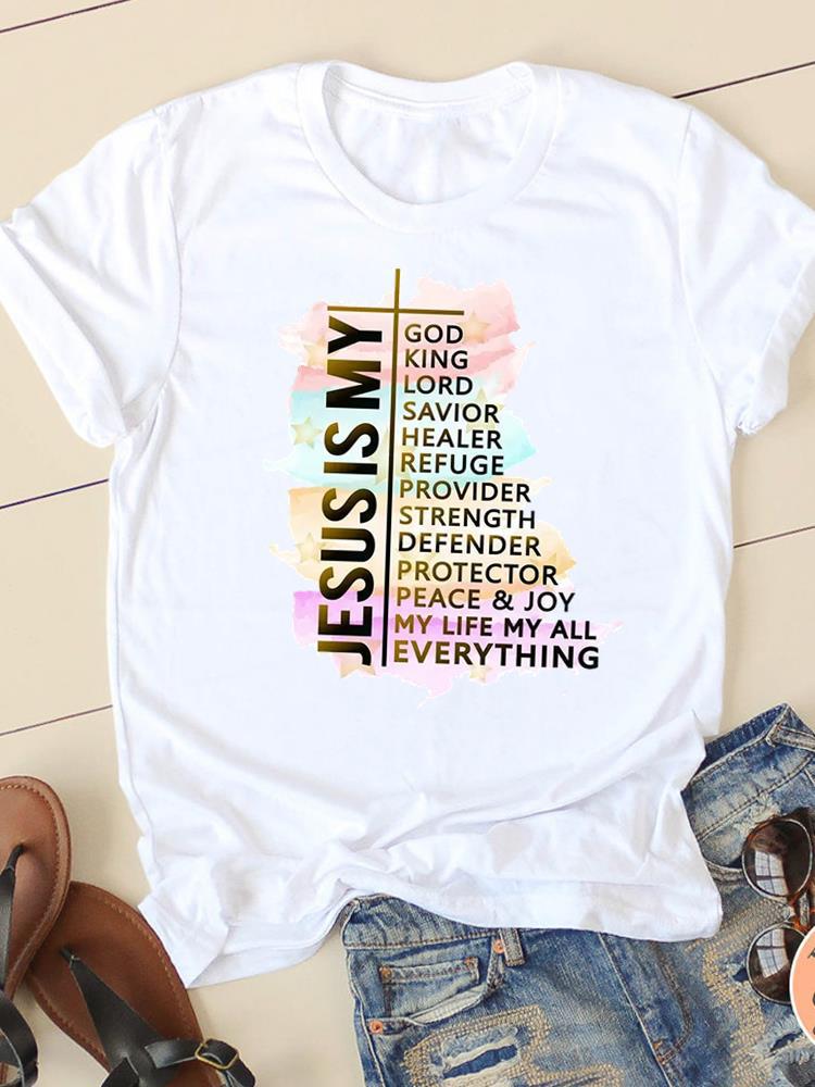 Letter Style Cute Sweet Short Sleeve Fashion Women Print