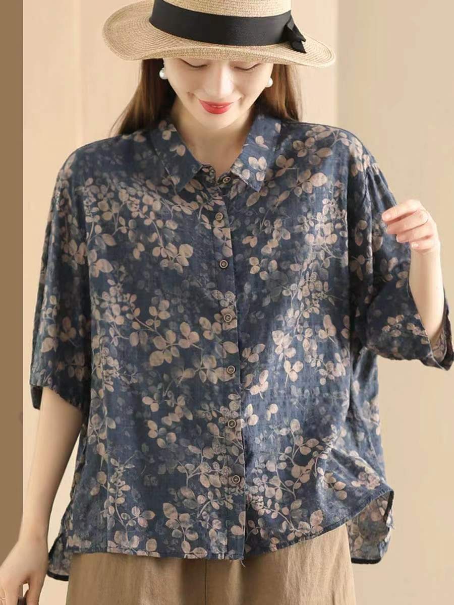 Women's Retro Fried Color Printed Shirt Top