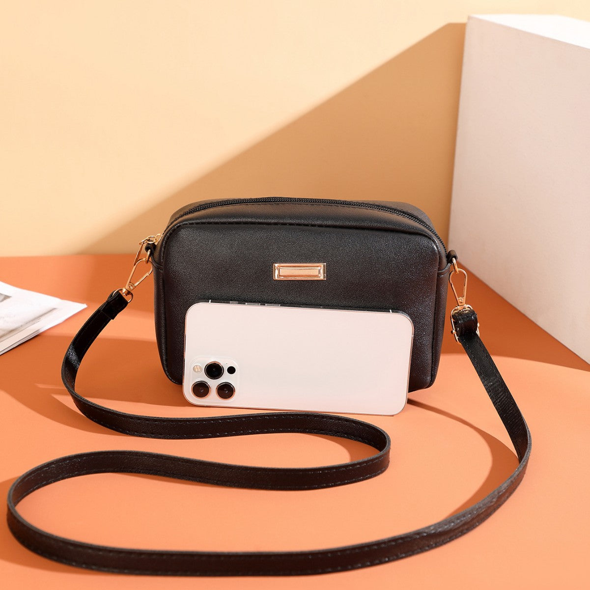 Solid Color Simple PU Material For Women