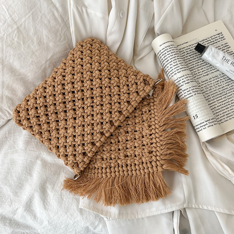 Doudou Crossbody Cotton Thread Woven Bag Women