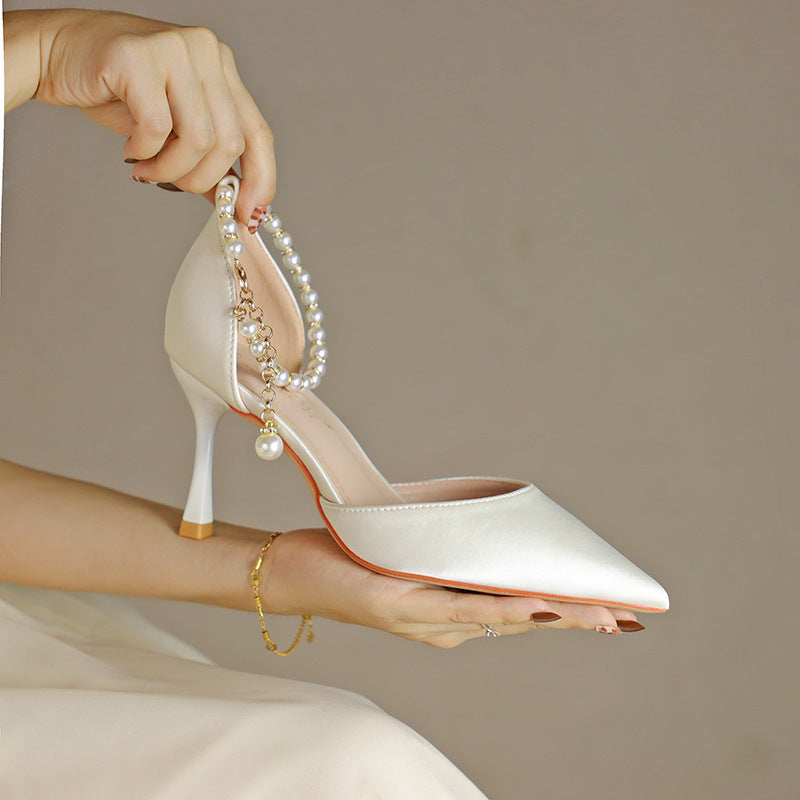 Pointed Low-cut Stiletto Heel High Heels