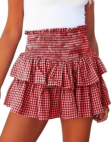 Cake Plaid Fashion Skirt