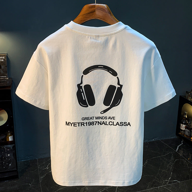 100 Cotton Coat Summer Men's Printed T-shirt