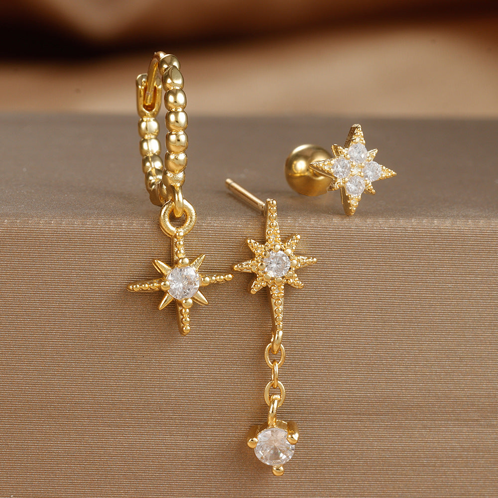 Fashion Tassel Earrings Micro Inlaid Zircon