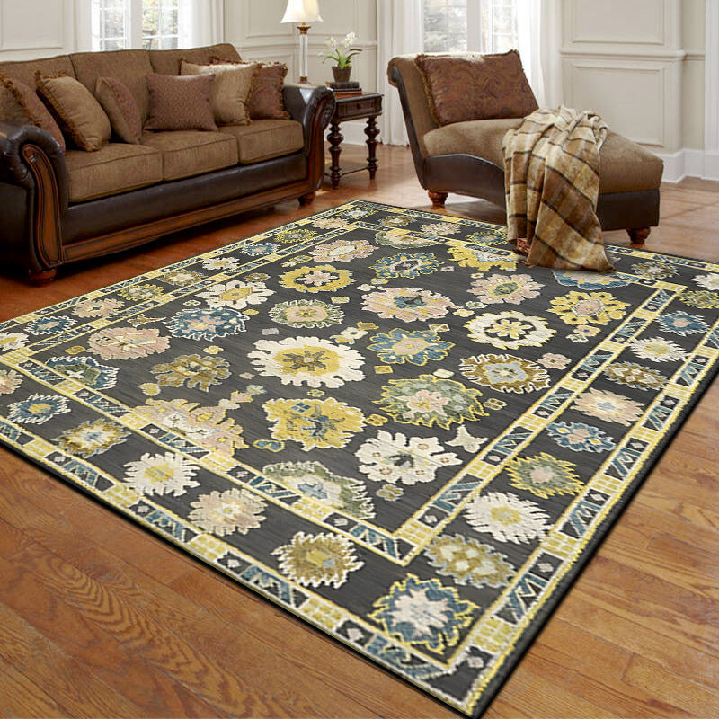 Retro Living Room Carpet Easy-care Wear-resistant Floor Mat
