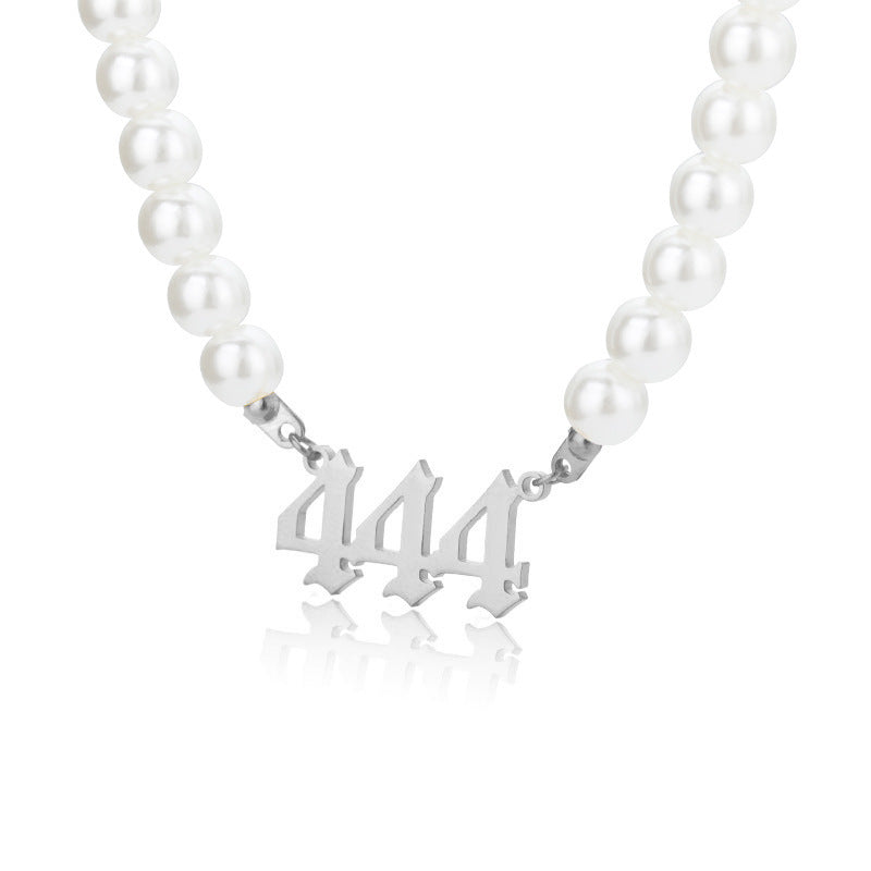 Affordable Luxury Stainless Steel Digital Pendant Necklace Simple